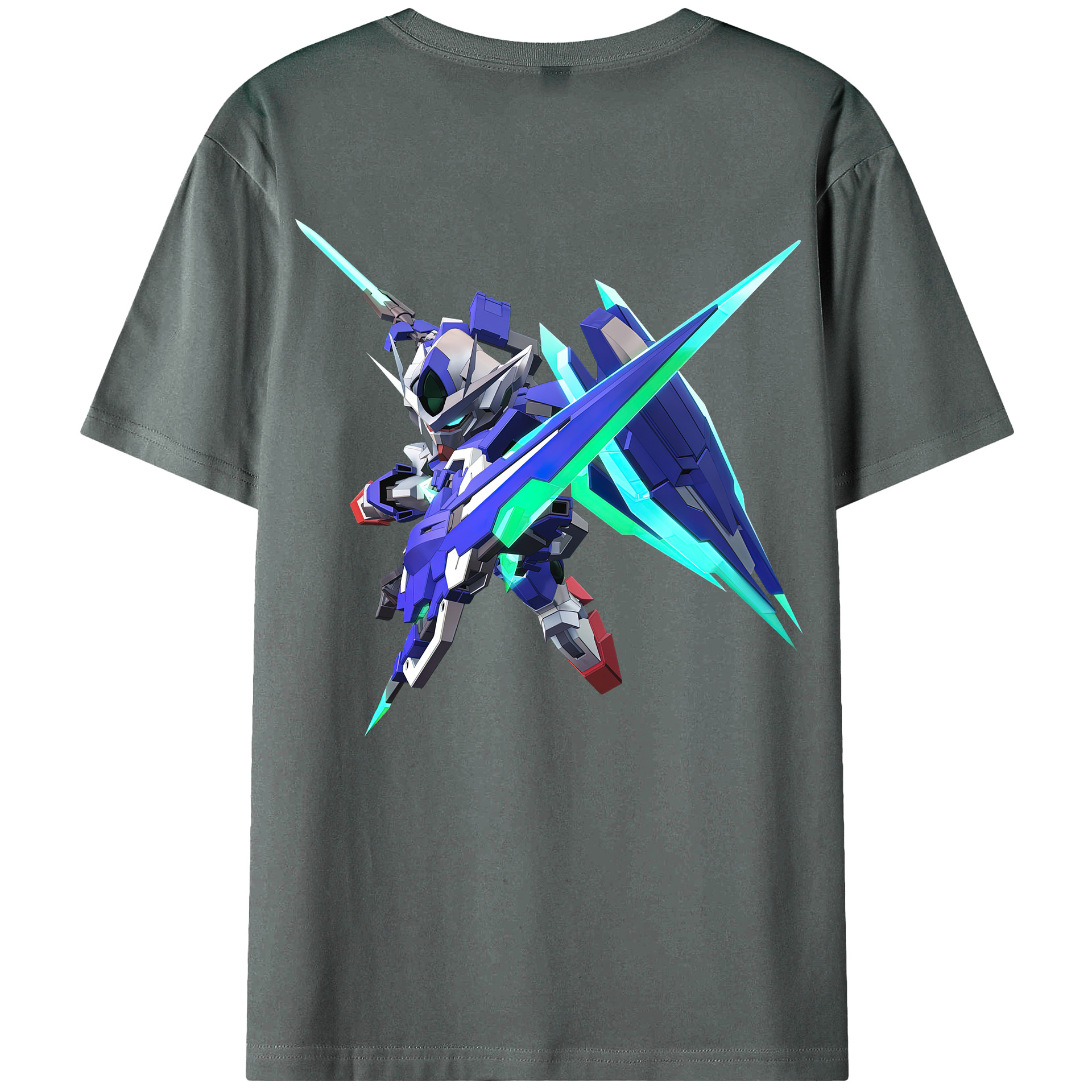 （画像用） 機動戦士ガンダム Mobile Suit Gundam 綿100％ メンズ半袖Tシャツ（バックプリント） 通気性